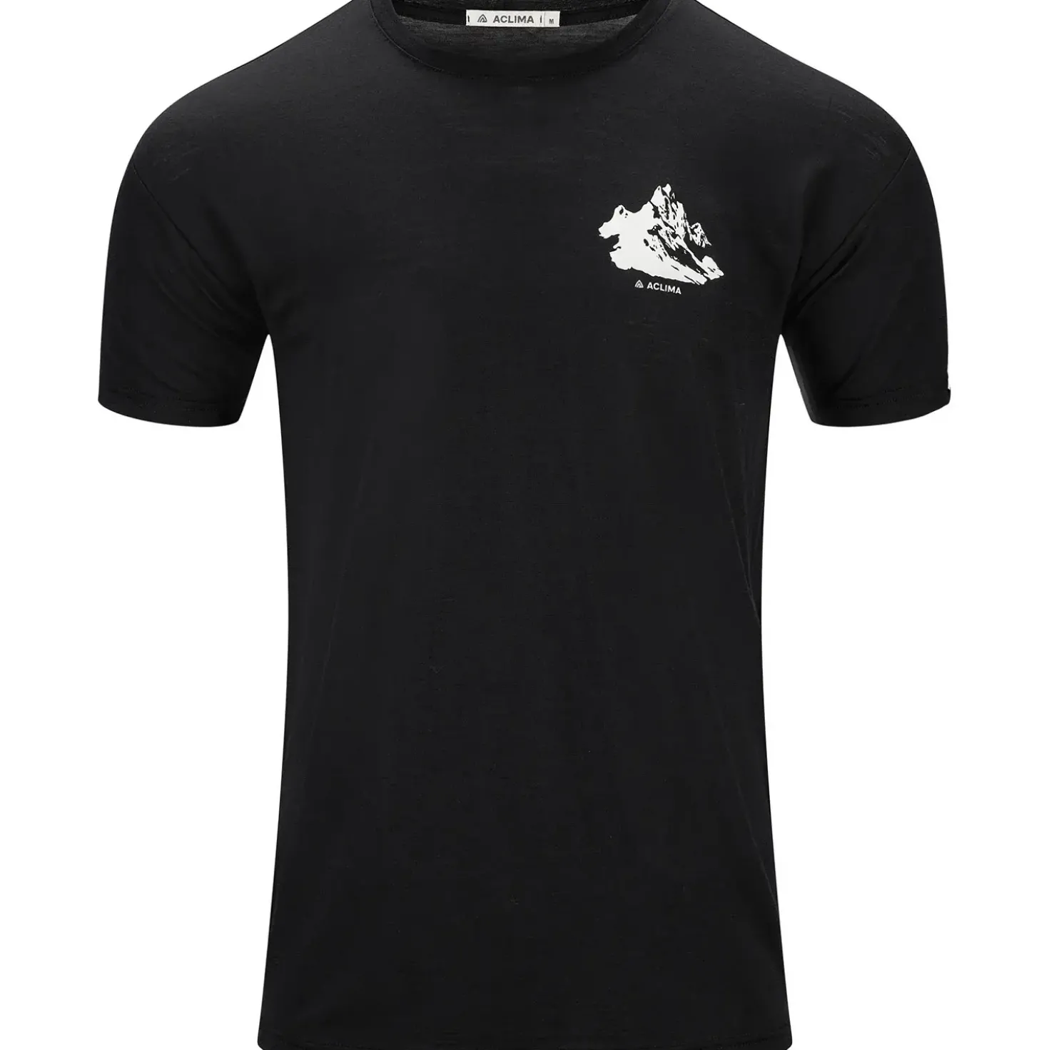 Aclima Mens LightWool Tee Print Mountain
