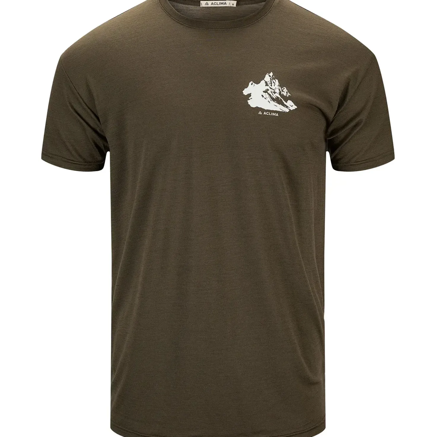 Aclima Mens LightWool Tee Print Mountain
