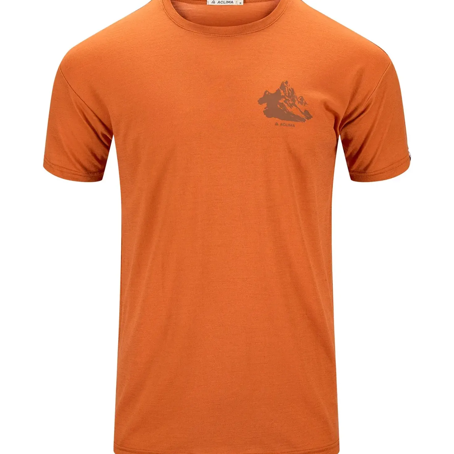 Aclima Mens LightWool Tee Print Mountain