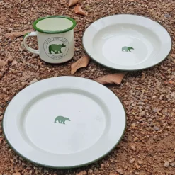 Friluftsland Enamel Plate Bear Logo
