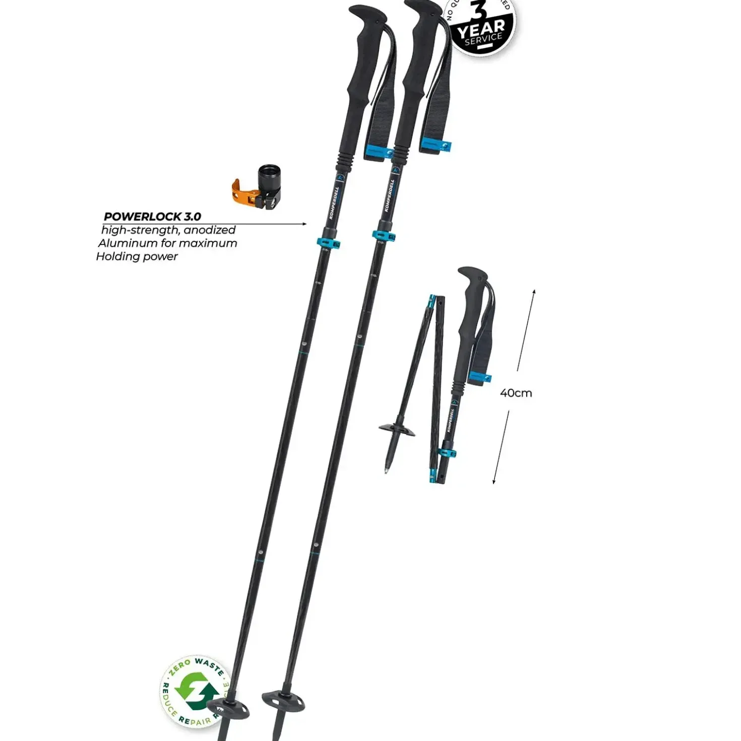 Komperdell FX L Carbon V Approach Compact 105-125cm