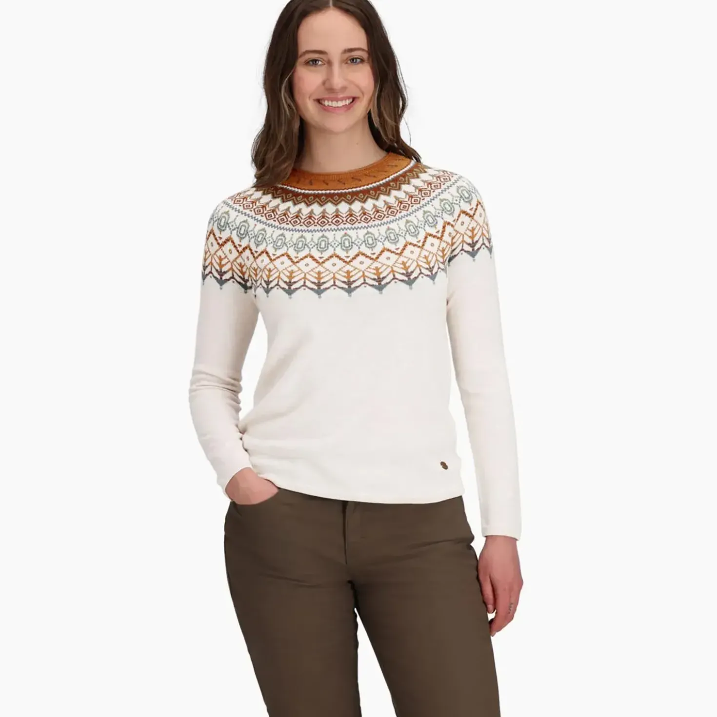 Royal Robbins Womens Westlands Fairisle Crew