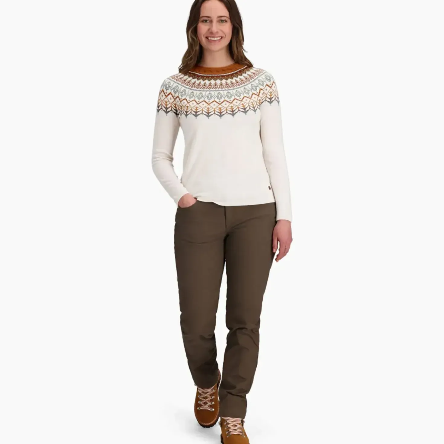 Royal Robbins Womens Westlands Fairisle Crew